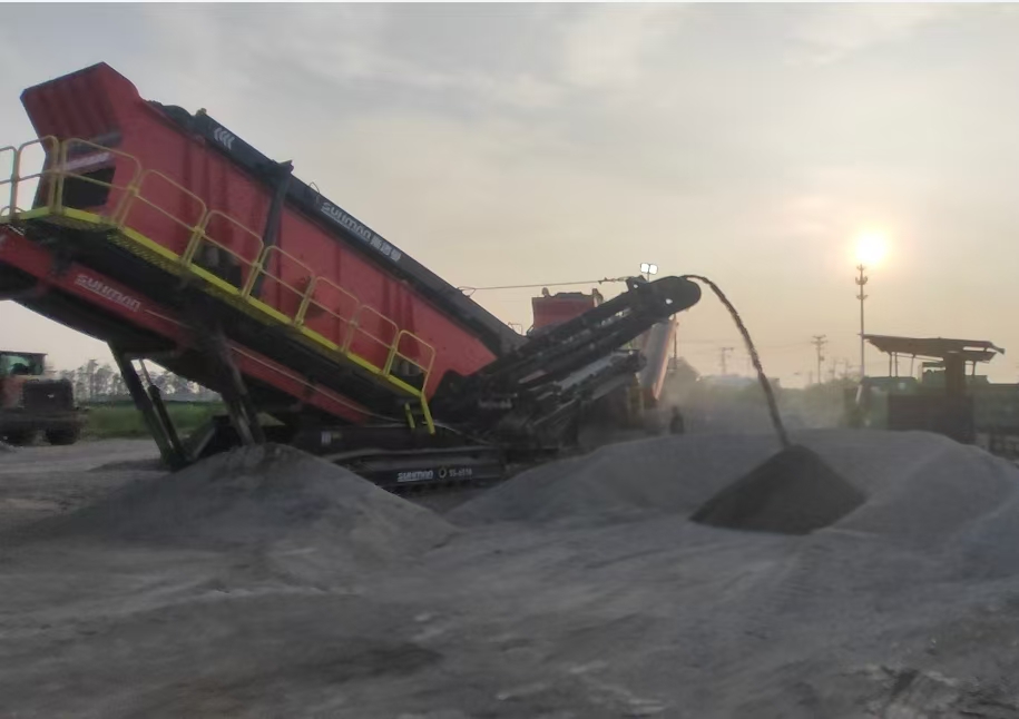 On-site visit to Dainamu mobile crushing and screening aggregate production line in Hangzhou